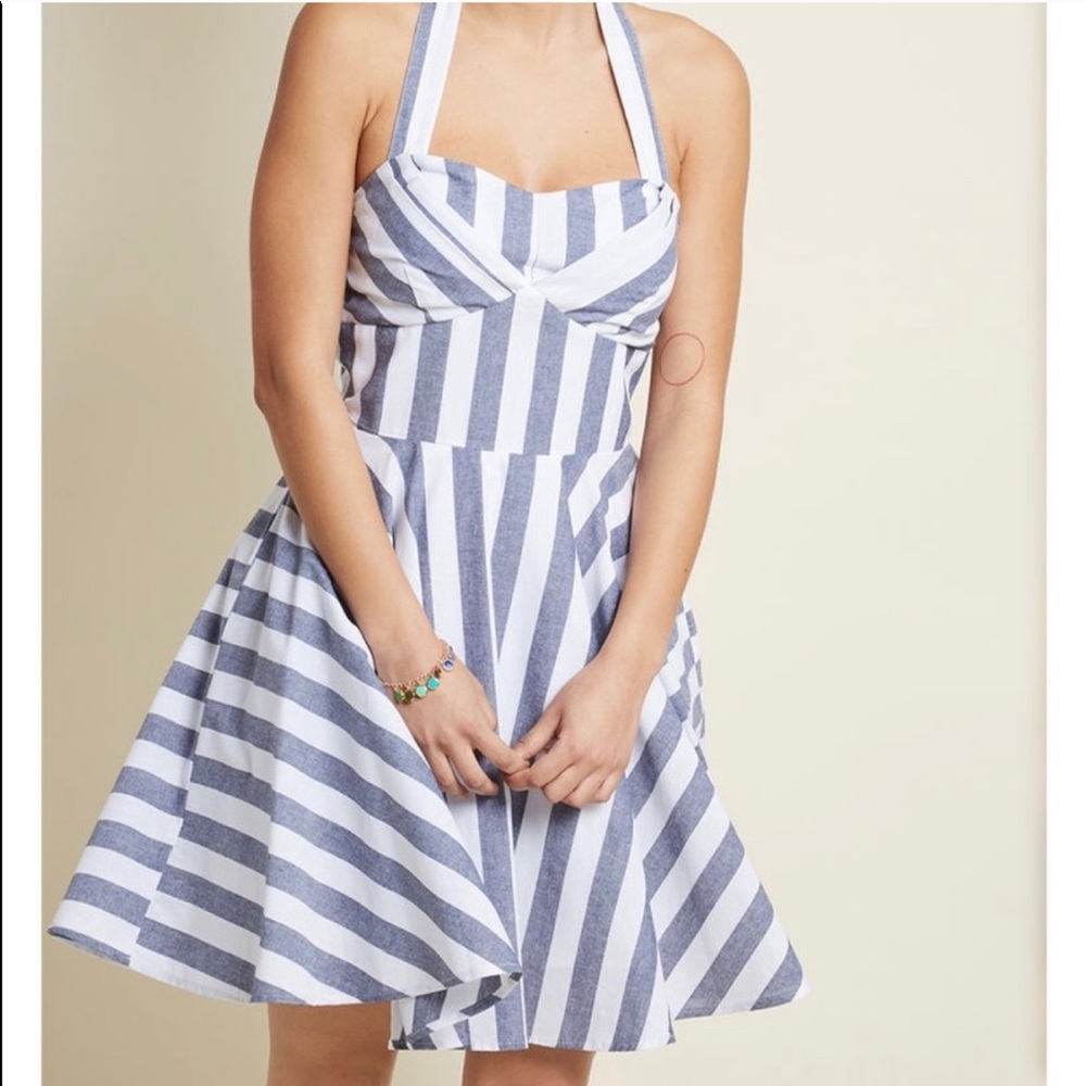Ixia Striped Halter Dress